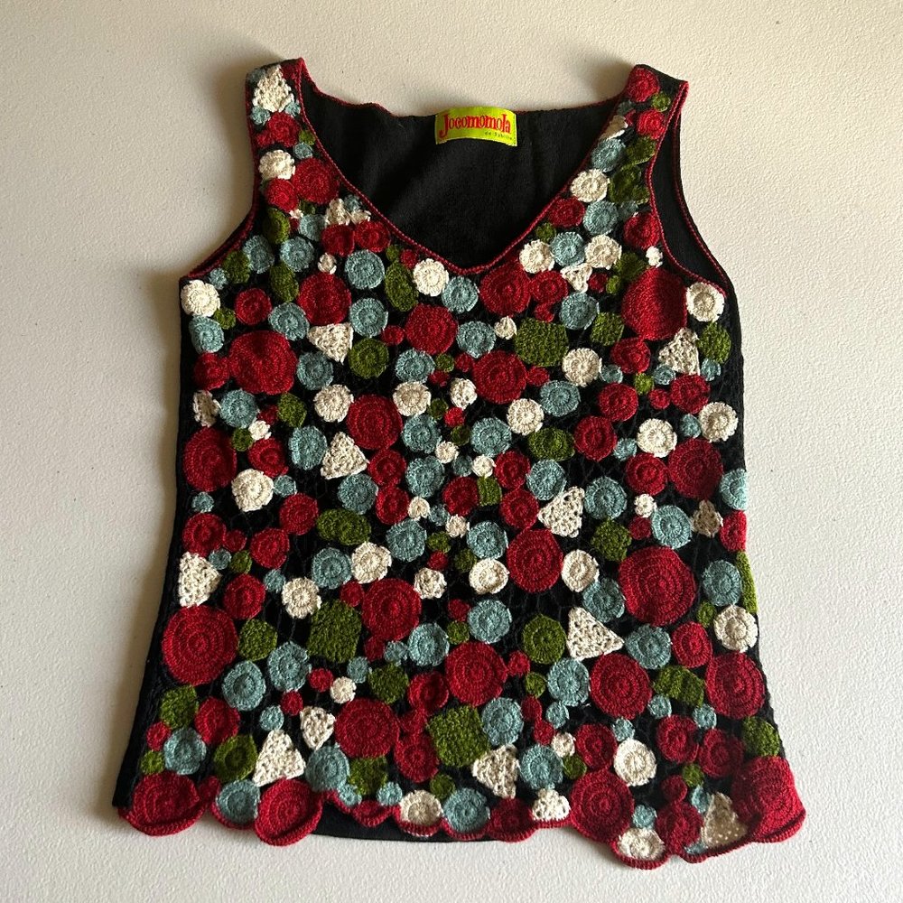 Jocomomola Crocheted Wool Tank Top